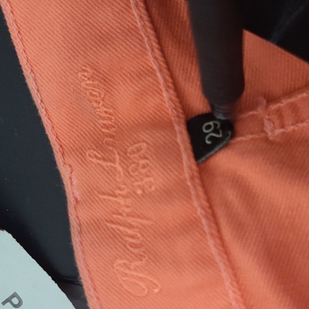 NWT Ralph Lauren Black Label 380 Sunset Orange Skinny Sz‎ 29 - Picture 3 of 8